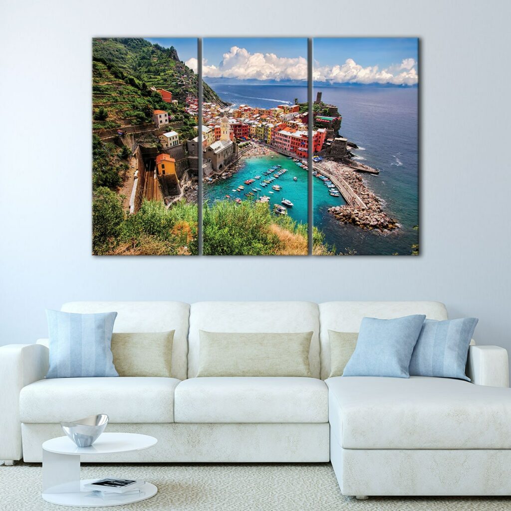 Cinque Terre Italy Canvas Wall Art | City View Print - Canvas Art Bay