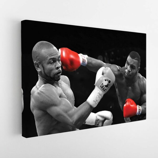 mike tyson boxing stretched canvas
