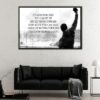 rocky balboa Quote floating frame canvas