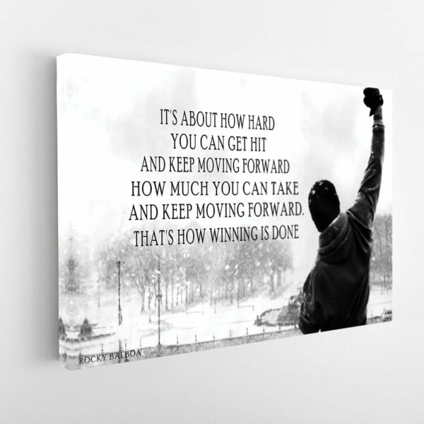 rocky balboa Quote stretched canvas