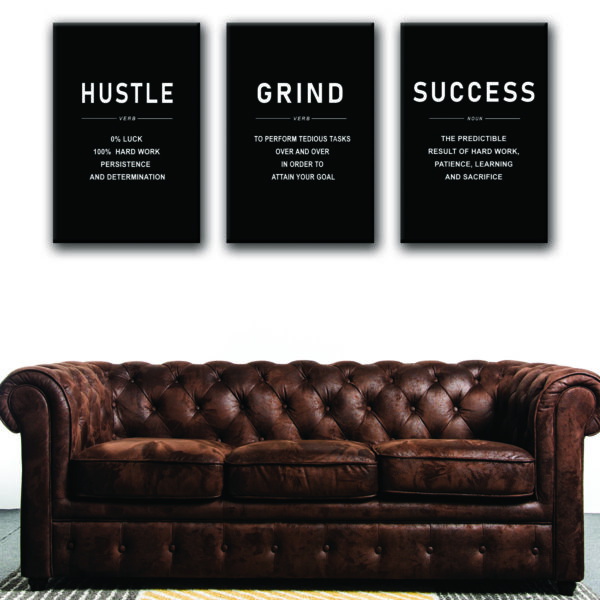 Hustle Motivation wall art
