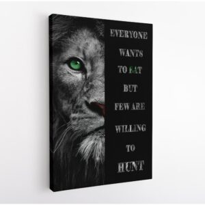lion quote canvas