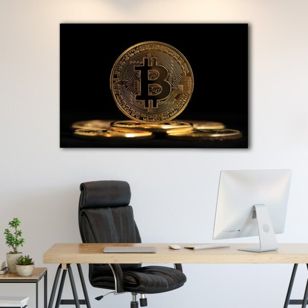 1 panels bitcoin cryptocurrency canvas art