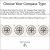 Farmhouse push pin world map compass customization