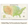 National parks push pin usa map no quote