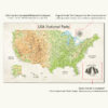 National parks usa map detailed