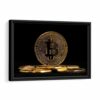 bitcoin cryptocurrency framed canvas black frame