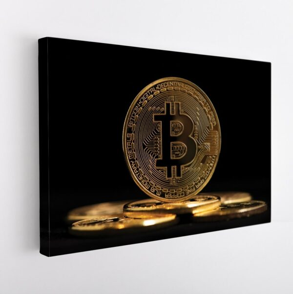 bitcoin cryptocurrency stretched canvas