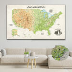 USA National Parks Push Pin Map