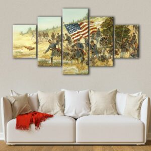 5 panels us independence day canvas art