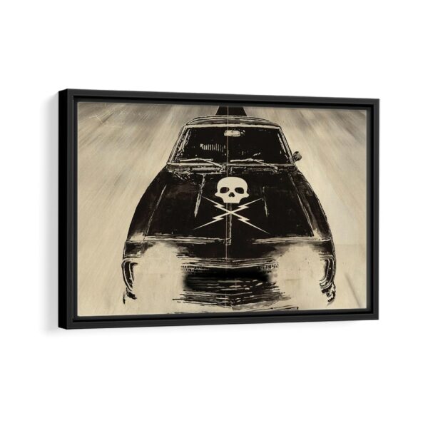 death proof car framed canvas black frame