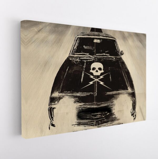 death proof car stretched canvas