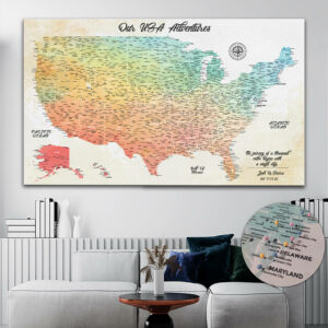 Watercolor push pin usa map featured