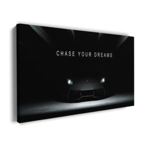 chase your dreams lambo canvas art