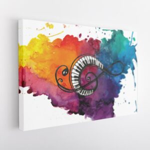 piano notes stretched canvas