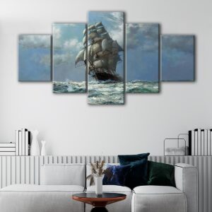 5 panels uncharted waters canvas art