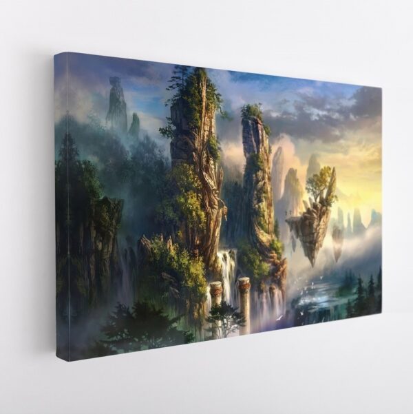 floating gardens stretched canvas