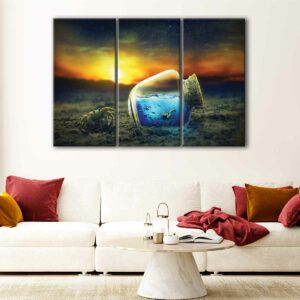 3 panels life in a bottle canvas art