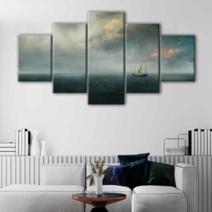 5 panels game of thrones ship canvas art