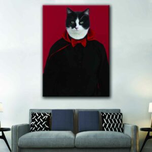 dracula pet portrait canvas art