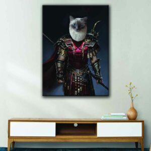 gladiator pet portrait canvas art