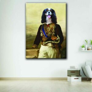 royal colonel pet portrait canvas art