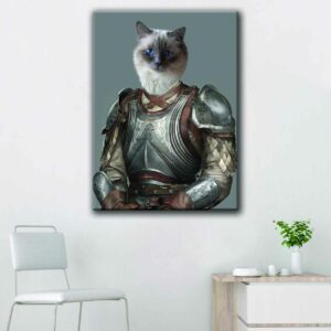 the knight pet portrait canvas art