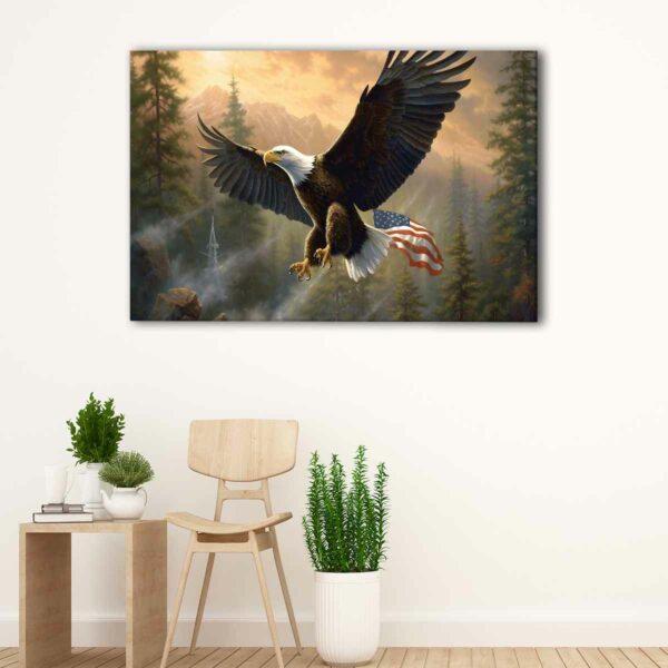 1 panels american bald eagle canvas art