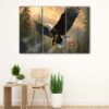3 panels american bald eagle canvas art