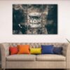 3 panels chinese temple fantasy canvas art