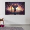 3 panels surreal elephant canvas art