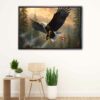 american bald eagle floating frame canvas