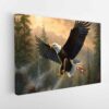 american bald eagle stretched canvas