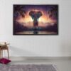 surreal elephant floating frame canvas