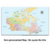 Colorful push pin Canada map no quote