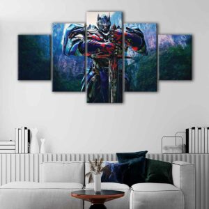 5 panels optimus prime canvas art
