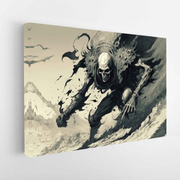 the shadow of death stretched canvas