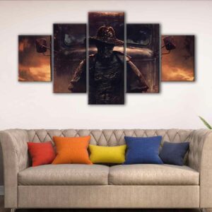 5 panels jeepers creepers canvas art