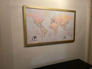 map with gold frame review