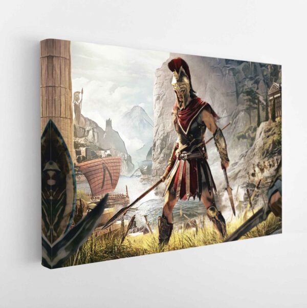 assassins creed odyssey stretched canvas