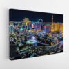 las vegas by night stretched canvas
