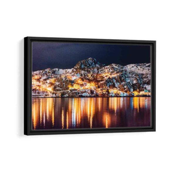 newfoundland island framed canvas black frame