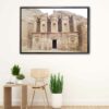 petra monuments floating frame canvas