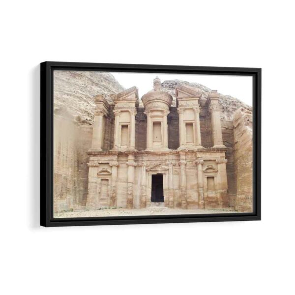 petra monuments framed canvas black frame