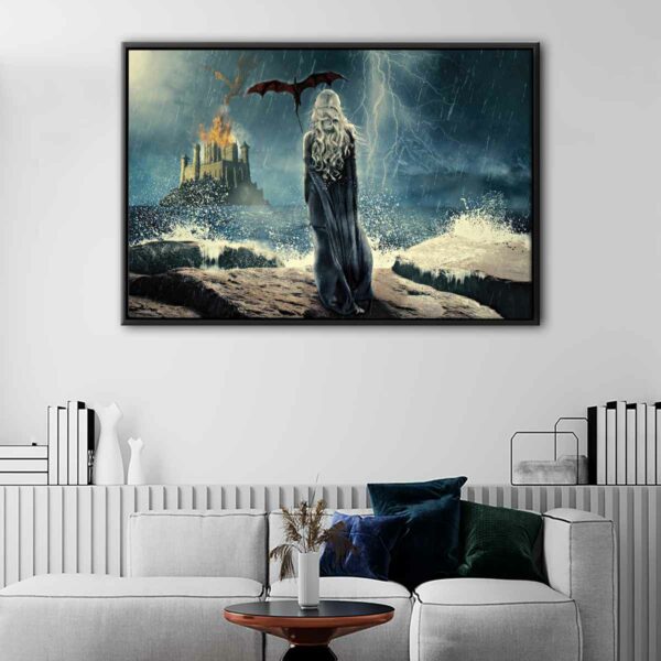the dragon queen floating frame canvas