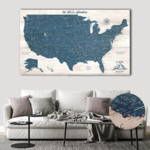 Rustic push pin usa map featured