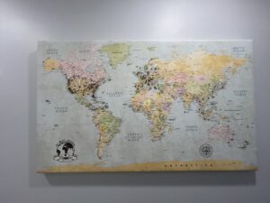 travel map of the world canvas